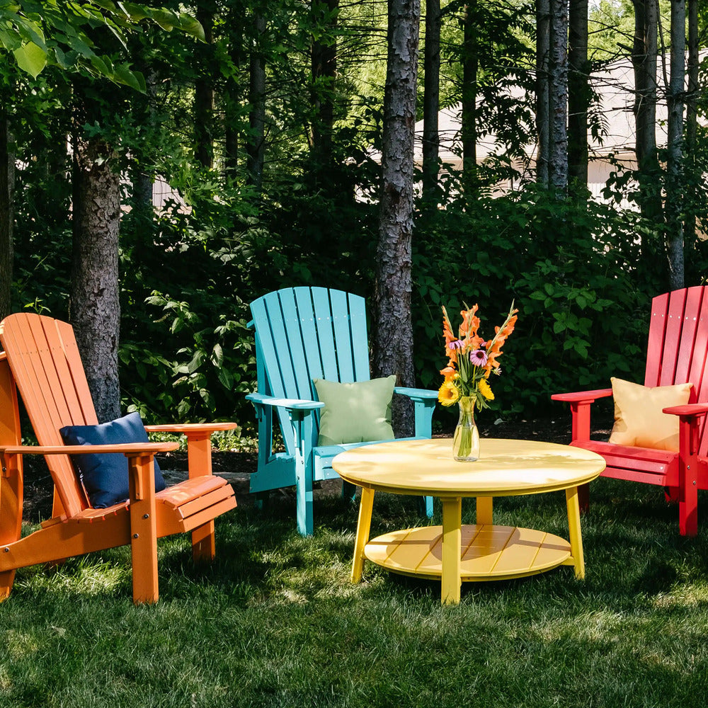 LuxCraft 3 Piece Oasis Conversation Table & Adirondack Chair Set 3