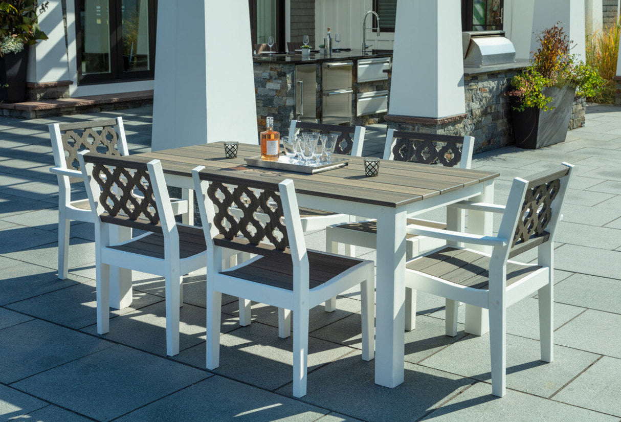 Seaside Casual Greenwich Dining Arm Chair Provencal Back - SC-602P 1