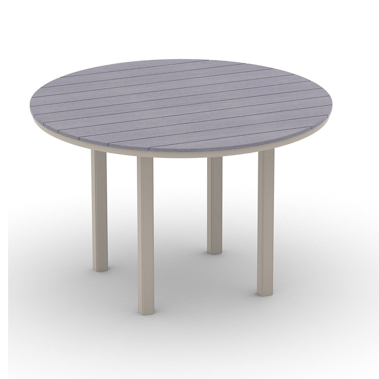 Telescope Bar Height 56" Round Aluminum Slat Top Table - 3110-4M00LEG