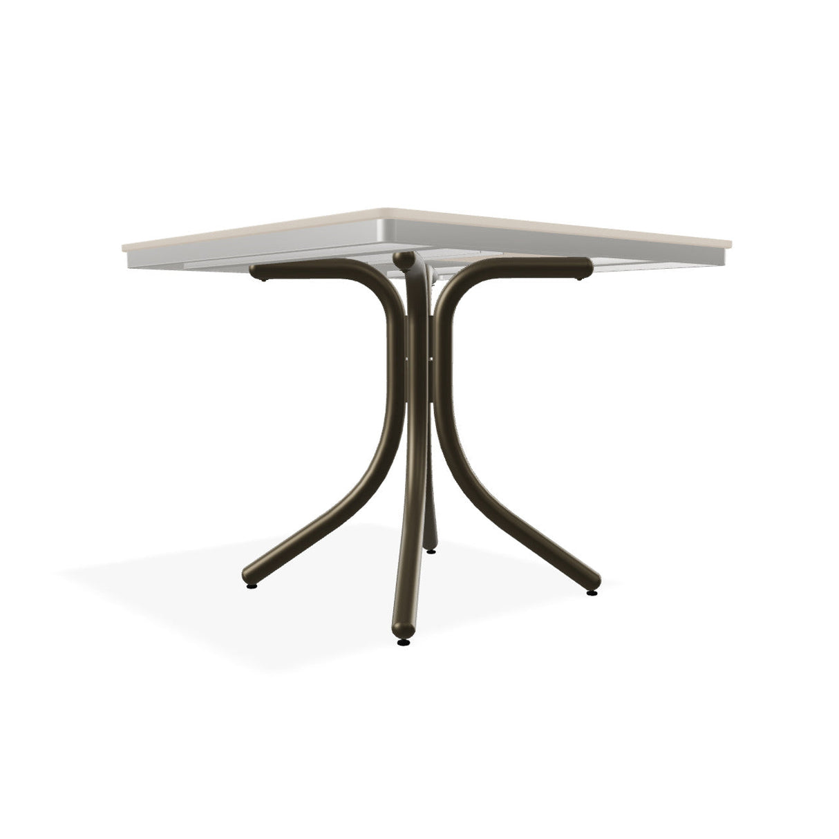 Telescope Dining Height 36" Square Aluminum Slat Top Table - 3180-2W50LEG 1