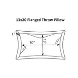 Berlin Gardens 13" x 20 Throw Pillow Flanged Fiber