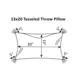 Berlin Gardens 13" x 20 Throw Pillow Tasseled Fiber