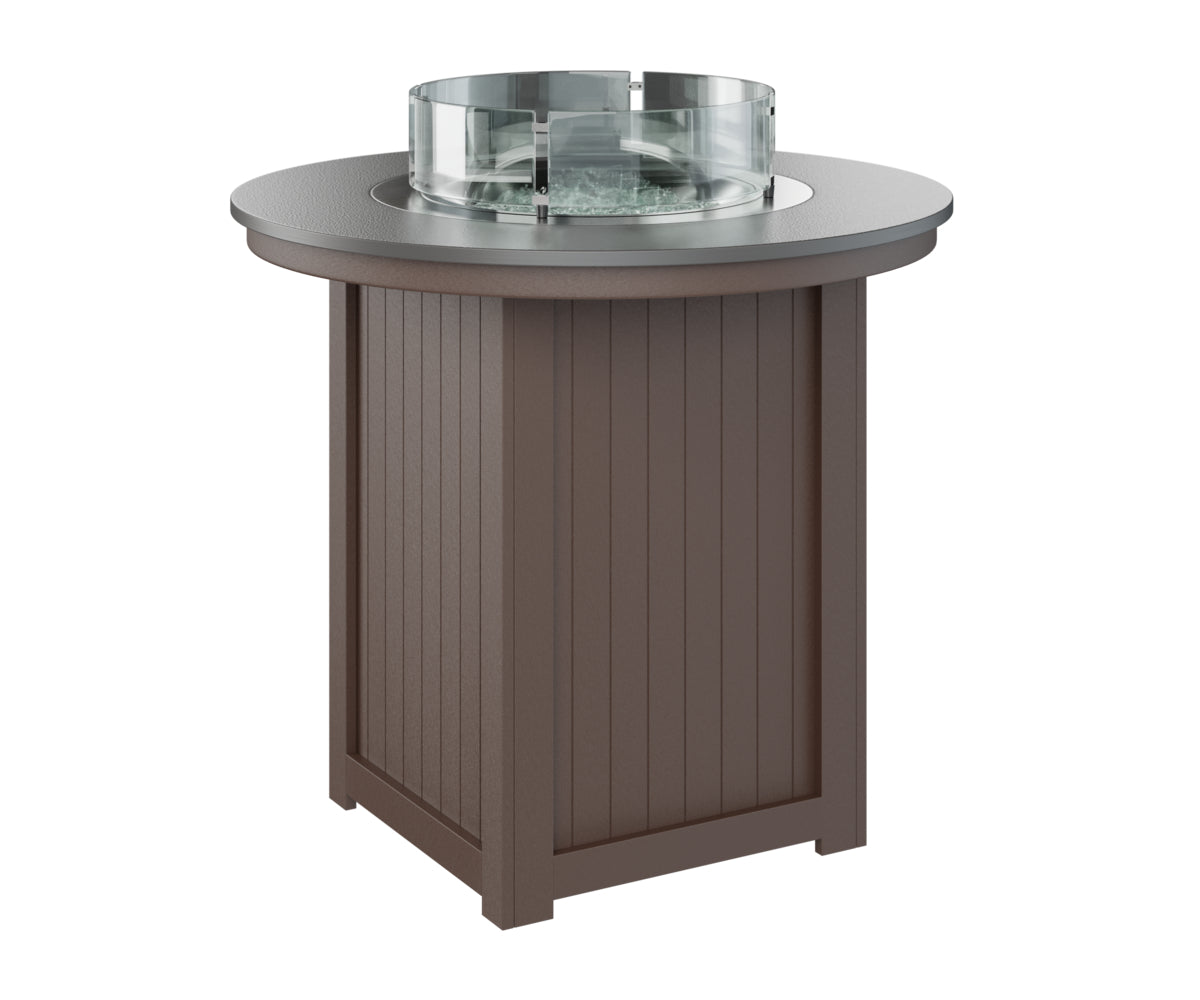 Berlin Gardens Donoma 44" Round Fire Table Bar with Hammered Top