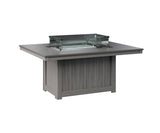 Berlin Gardens Donoma 42" x 54" Rectangular Fire Pit with Hammered Top