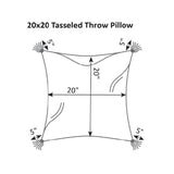 Berlin Gardens 20" x 20" Throw Pillow Tasseled Feather
