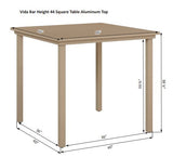 Berlin Gardens Vida Poly 44" Square Bar Table