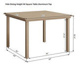 Berlin Gardens Vida Aluminum 44" Square Dining Table