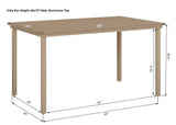 Berlin Gardens Vida 44" x 73" Rectangular Aluminum Bar Table