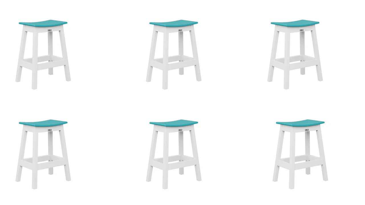 Berlin Gardens 6 Saddle Counter Stools Package Set