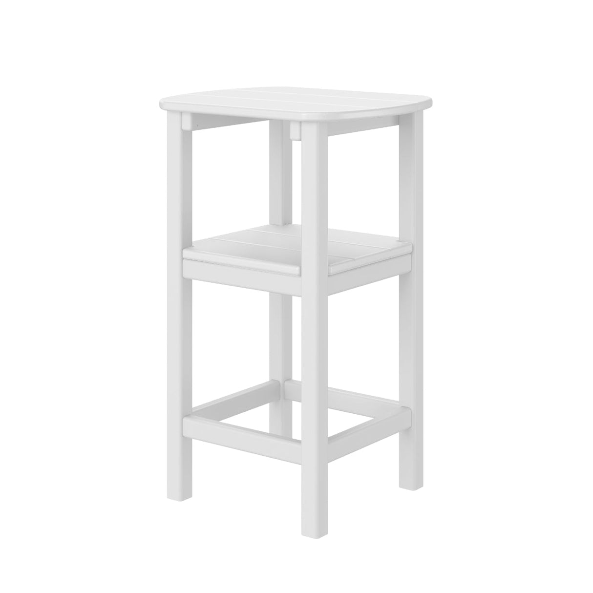 Artifex Oval Counter Side Table, Bright White - Quick Ship