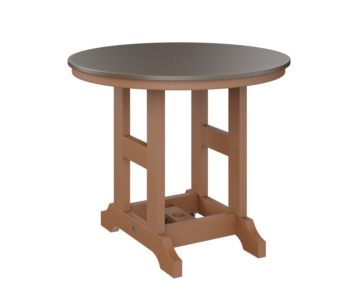 Berlin Gardens Garden Classic 38" Round Bar Table with Hammered Top