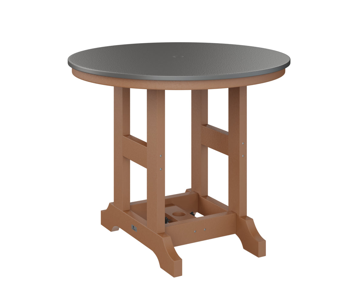 Berlin Gardens Garden Classic 38" Round Bar Table with Hammered Top