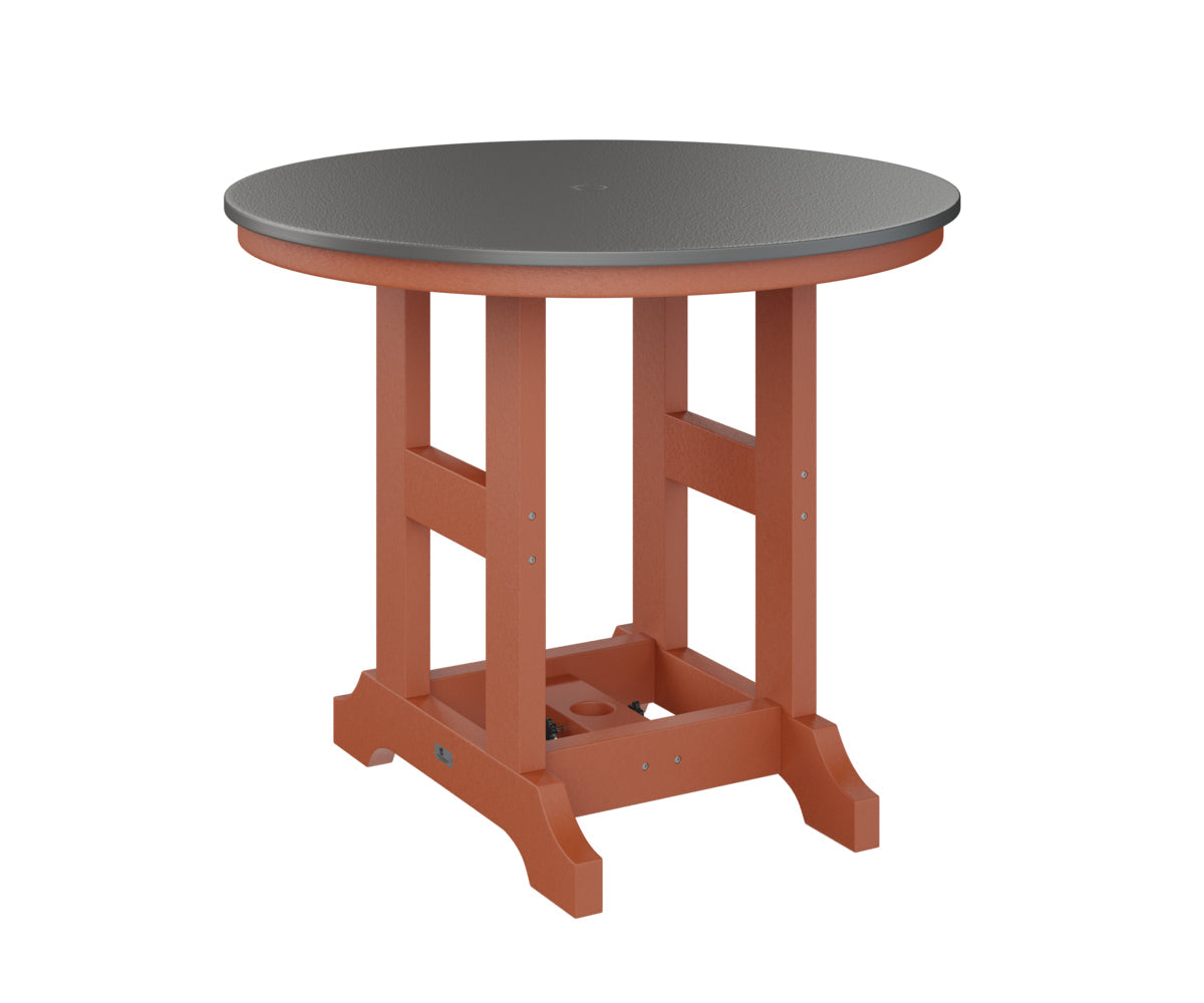 Berlin Gardens Garden Classic 38" Round Bar Table with Hammered Top