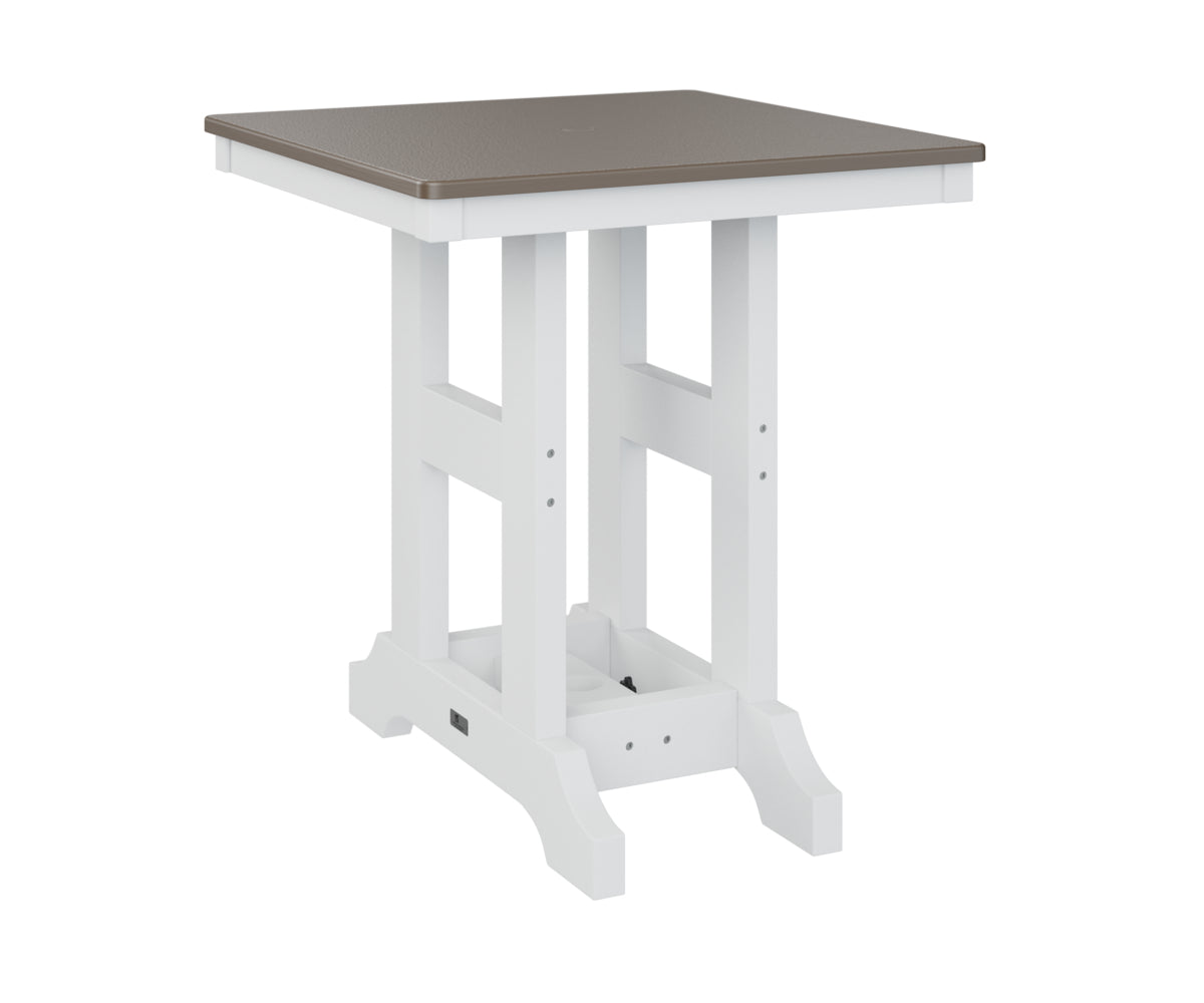 Berlin Gardens Garden Classic 28" Square Dining Table with Hammered Top