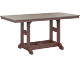 Berlin Gardens Garden Classic 33" x 66" Rectangular Bar Table with Hammered Top