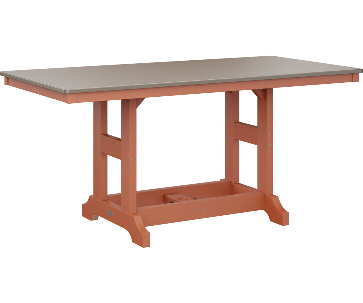 Berlin Gardens Garden Classic 33" x 66" Rectangular Counter Table with Hammered Top