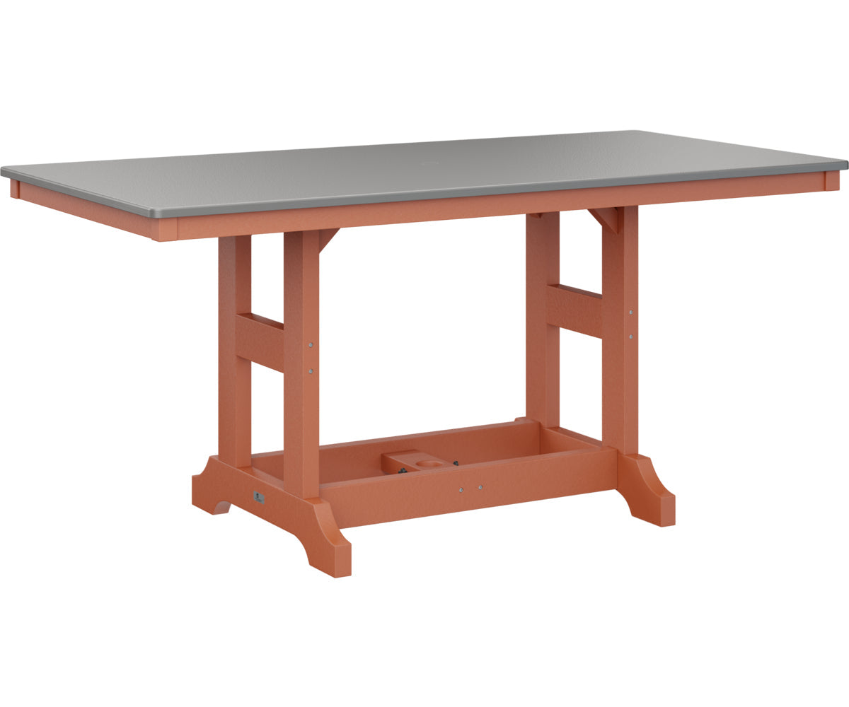 Berlin Gardens Garden Classic 33" x 66" Rectangular Bar Table with Hammered Top