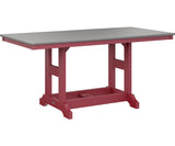 Berlin Gardens Garden Classic 33" x 66" Rectangular Bar Table with Hammered Top
