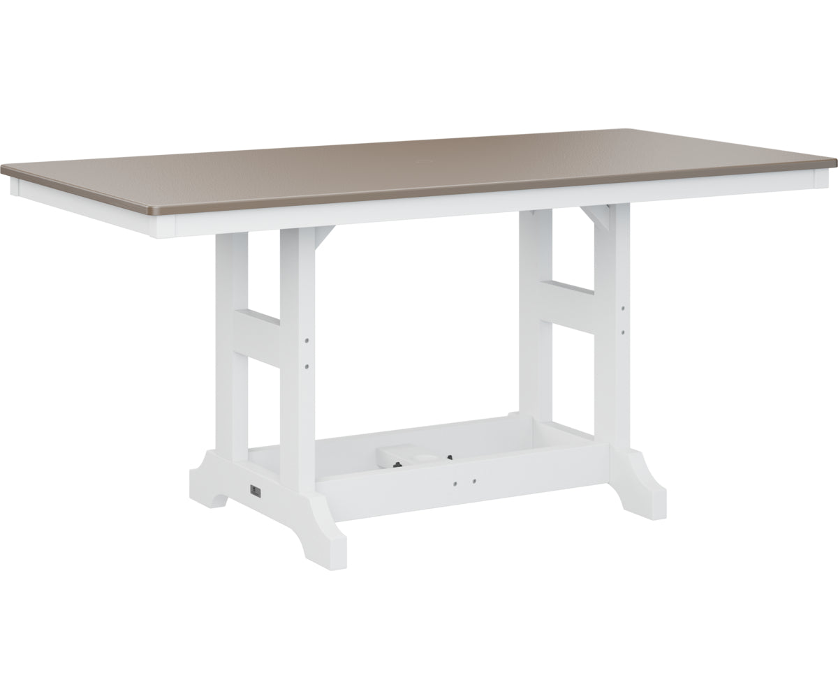 Berlin Gardens Garden Classic 33" x 66" Rectangular Dining Table with Hammered Top