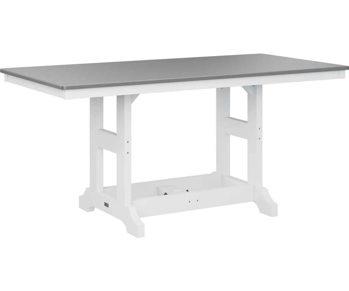 Berlin Gardens Garden Classic 33" x 66" Rectangular Counter Table with Hammered Top