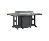 Berlin Gardens Garden Classic 44" x 72" Rectangular Fire Bar Table with Hammered Top