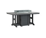 Berlin Gardens Garden Classic 44" x 72" Rectangular Fire Bar Table with Hammered Top