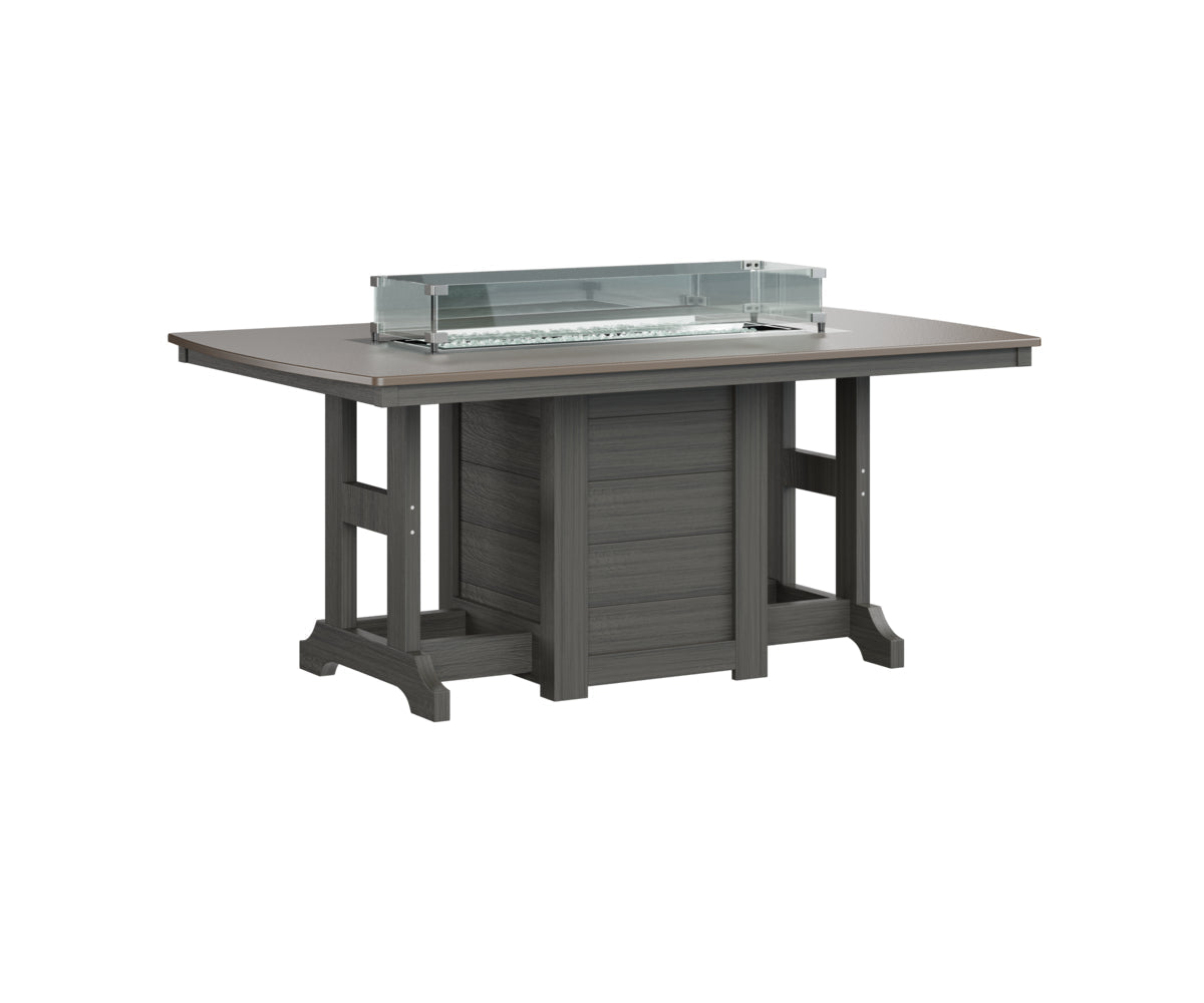 Berlin Gardens Garden Classic 44" x 72" Rectangular Fire Counter Table with Hammered Top