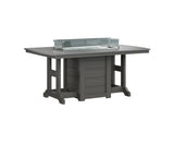 Berlin Gardens Garden Classic 44" x 72" Rectangular Fire Dining Table with Hammered Top