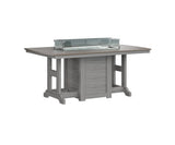 Berlin Gardens Garden Classic 44" x 72" Rectangular Fire Bar Table with Hammered Top
