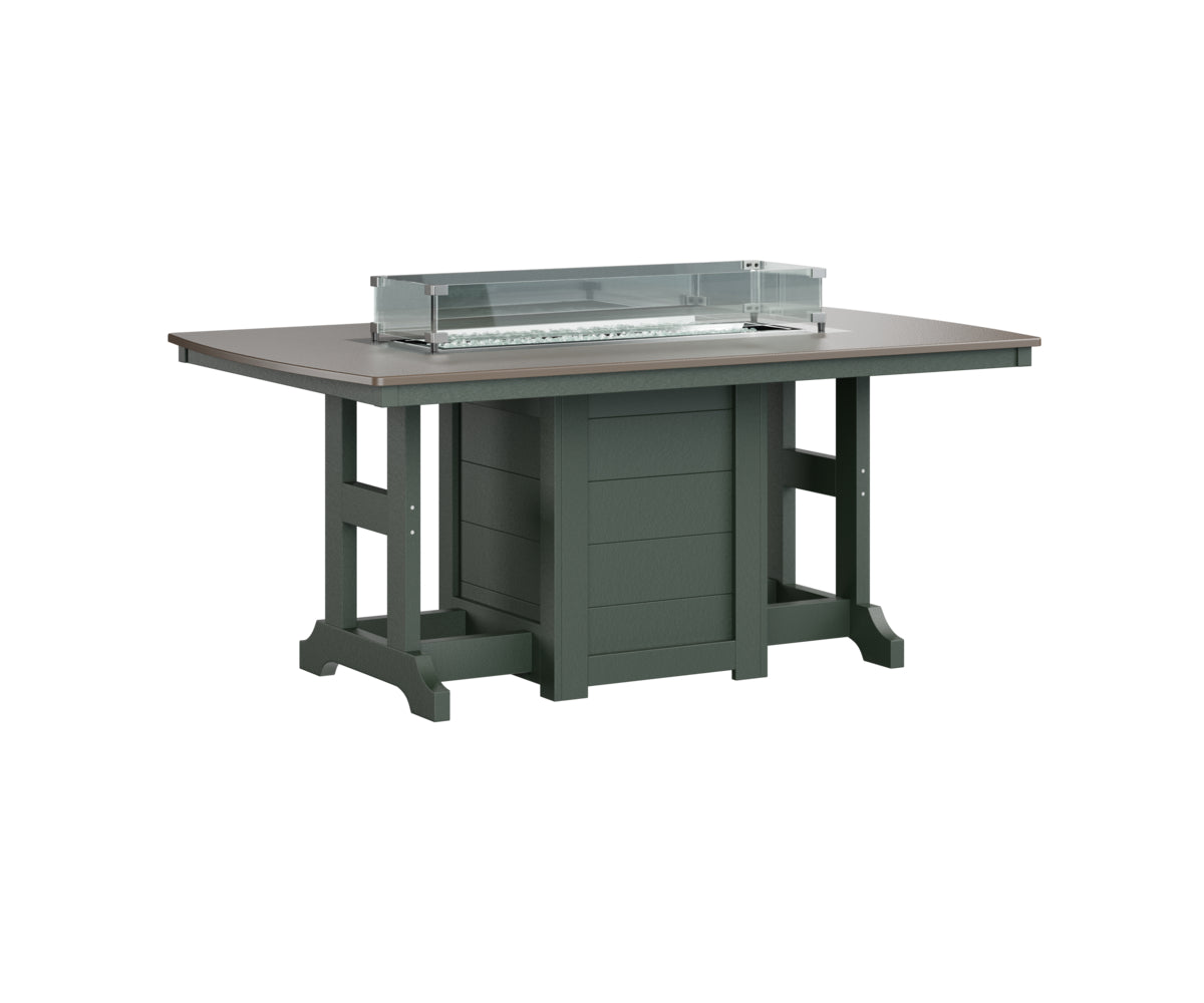 Berlin Gardens Garden Classic 44" x 72" Rectangular Fire Dining Table with Hammered Top