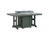 Berlin Gardens Garden Classic 44" x 72" Rectangular Fire Bar Table with Hammered Top