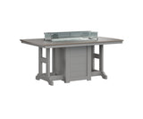 Berlin Gardens Garden Classic 44" x 72" Rectangular Fire Dining Table with Hammered Top