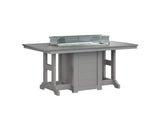 Berlin Gardens Garden Classic 44" x 72" Rectangular Fire Bar Table with Hammered Top