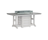 Berlin Gardens Garden Classic 44" x 72" Rectangular Fire Bar Table with Hammered Top
