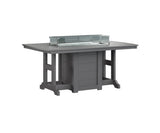 Berlin Gardens Garden Classic 44" x 72" Rectangular Fire Dining Table with Hammered Top