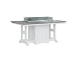 Berlin Gardens Garden Classic 44" x 72" Rectangular Fire Dining Table with Hammered Top