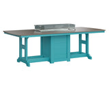 Berlin Gardens Garden Classic 44" x 96" Rectangular Fire Bar Table with Hammered Top