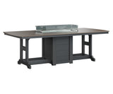 Berlin Gardens Garden Classic 44" x 96" Rectangular Fire Bar Table with Hammered Top