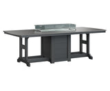 Berlin Gardens Garden Classic 44" x 96" Rectangular Fire Bar Table with Hammered Top