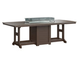 Berlin Gardens Garden Classic 44" x 96" Rectangular Fire Counter Table with Hammered Top