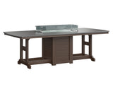 Berlin Gardens Garden Classic 44" x 96" Rectangular Fire Dining Table with Hammered Top