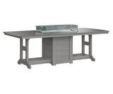 Berlin Gardens Garden Classic 44" x 96" Rectangular Fire Dining Table with Hammered Top