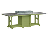 Berlin Gardens Garden Classic 44" x 96" Rectangular Fire Dining Table with Hammered Top