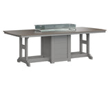 Berlin Gardens Garden Classic 44" x 96" Rectangular Fire Dining Table with Hammered Top