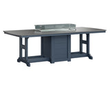 Berlin Gardens Garden Classic 44" x 96" Rectangular Fire Bar Table with Hammered Top