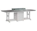 Berlin Gardens Garden Classic 44" x 96" Rectangular Fire Dining Table with Hammered Top