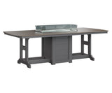 Berlin Gardens Garden Classic 44" x 96" Rectangular Fire Dining Table with Hammered Top