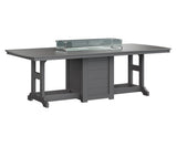 Berlin Gardens Garden Classic 44" x 96" Rectangular Bar Table with Hammered Top