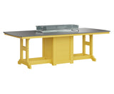Berlin Gardens Garden Classic 44" x 96" Rectangular Fire Counter Table with Hammered Top