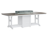 Berlin Gardens Garden Classic 44" x 96" Rectangular Fire Dining Table with Hammered Top